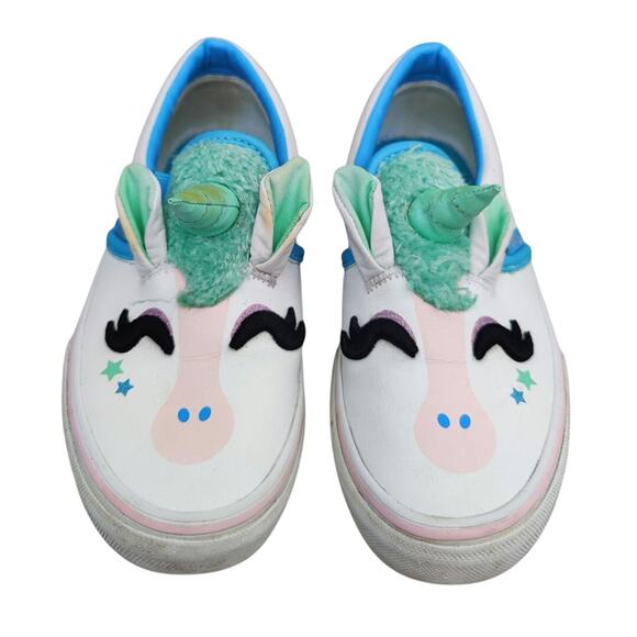 kids white Unicorn Vans  sz 3 - Picture 2 of 7